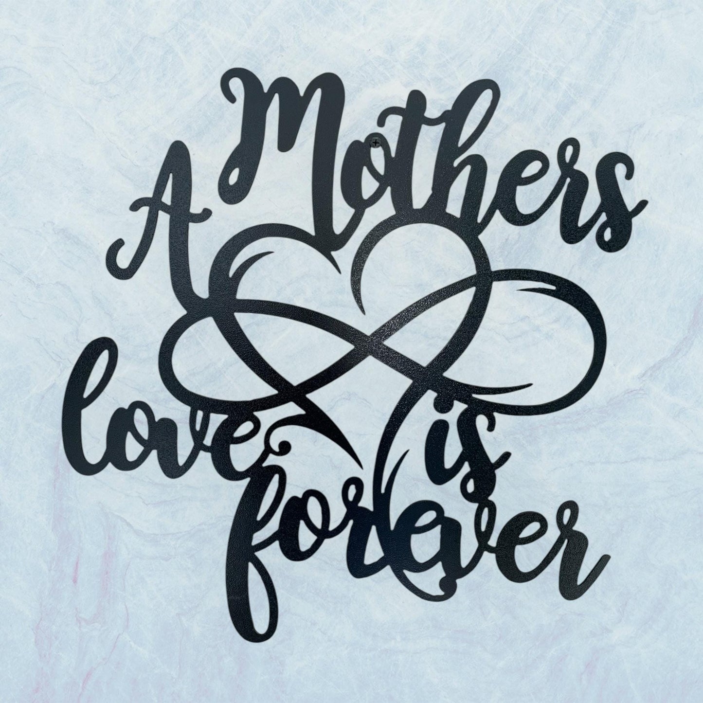 Mother's Love Metal Wall Art: Forever Infinity Heart Sign