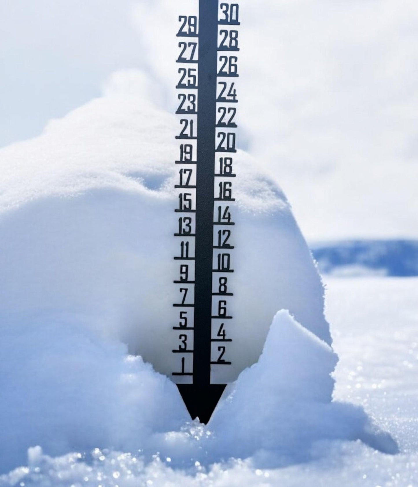 Bigfoot Snow Measuring Gauge: Powder Coated Steel, 24-36 Inch