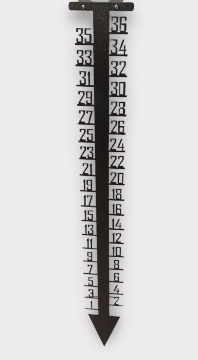 Bigfoot Snow Measuring Gauge: Powder Coated Steel, 24-36 Inch